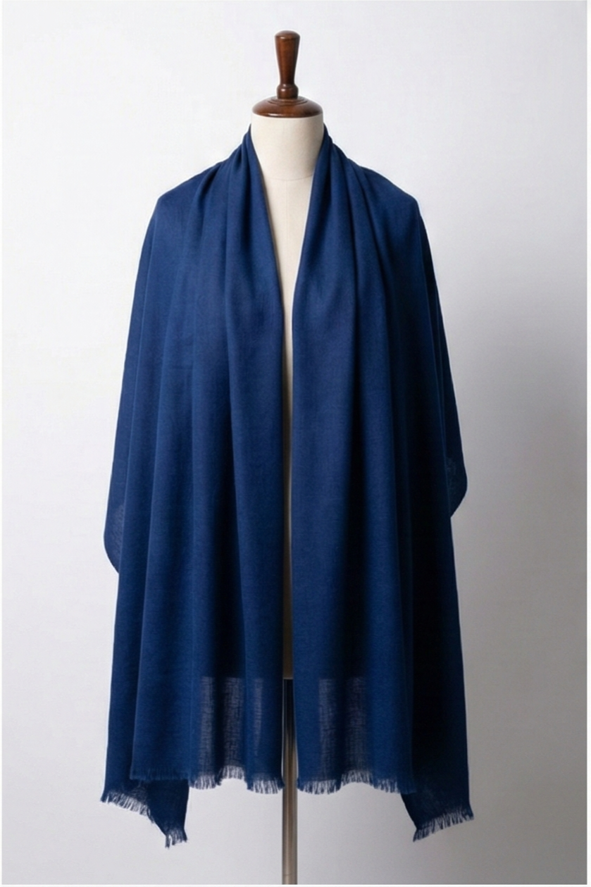 Slate Blue Himalayan Handmade Pashmina Shawl
