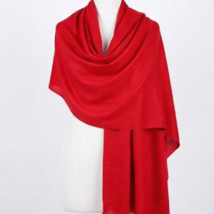 bright red himalayan handmade pashmina shawl