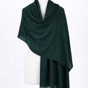 ⁠Dark Green Himalayan Handmade Pashmina Shawl