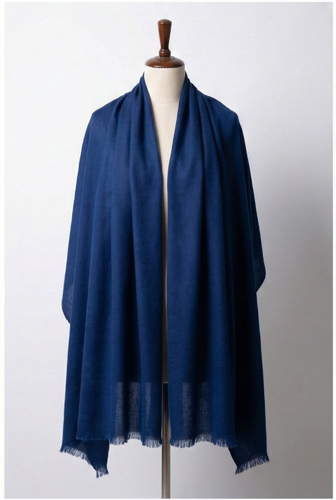 Slate Blue Himalayan Handmade Pashmina Shawl - Image 2
