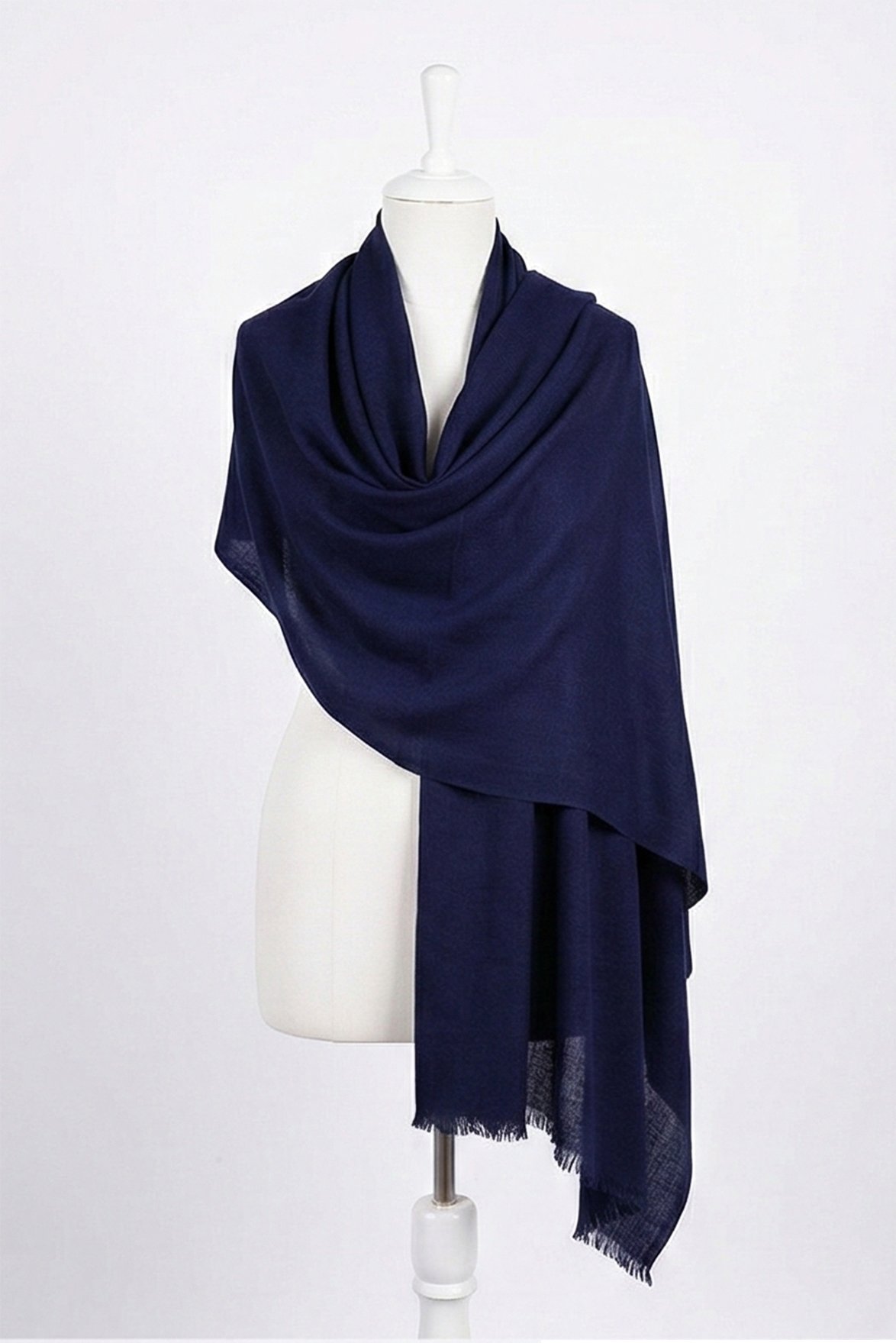 Navy Blue Himalayan Handmade Pashmina Shawl